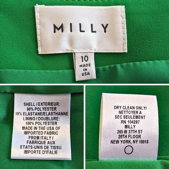 Viral MILLY Selena in Rare Kelly Green Off Shoulder Bell Sleeve Slit Dress - Picture 4 of 10